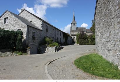 Chardeneux, one of the most beautiful villages in Wallonia - roof - blue sky - stone