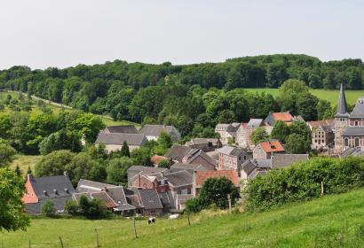 View of Soiron in the province of Liege. One of the Beautiful Villages of Wallonia.